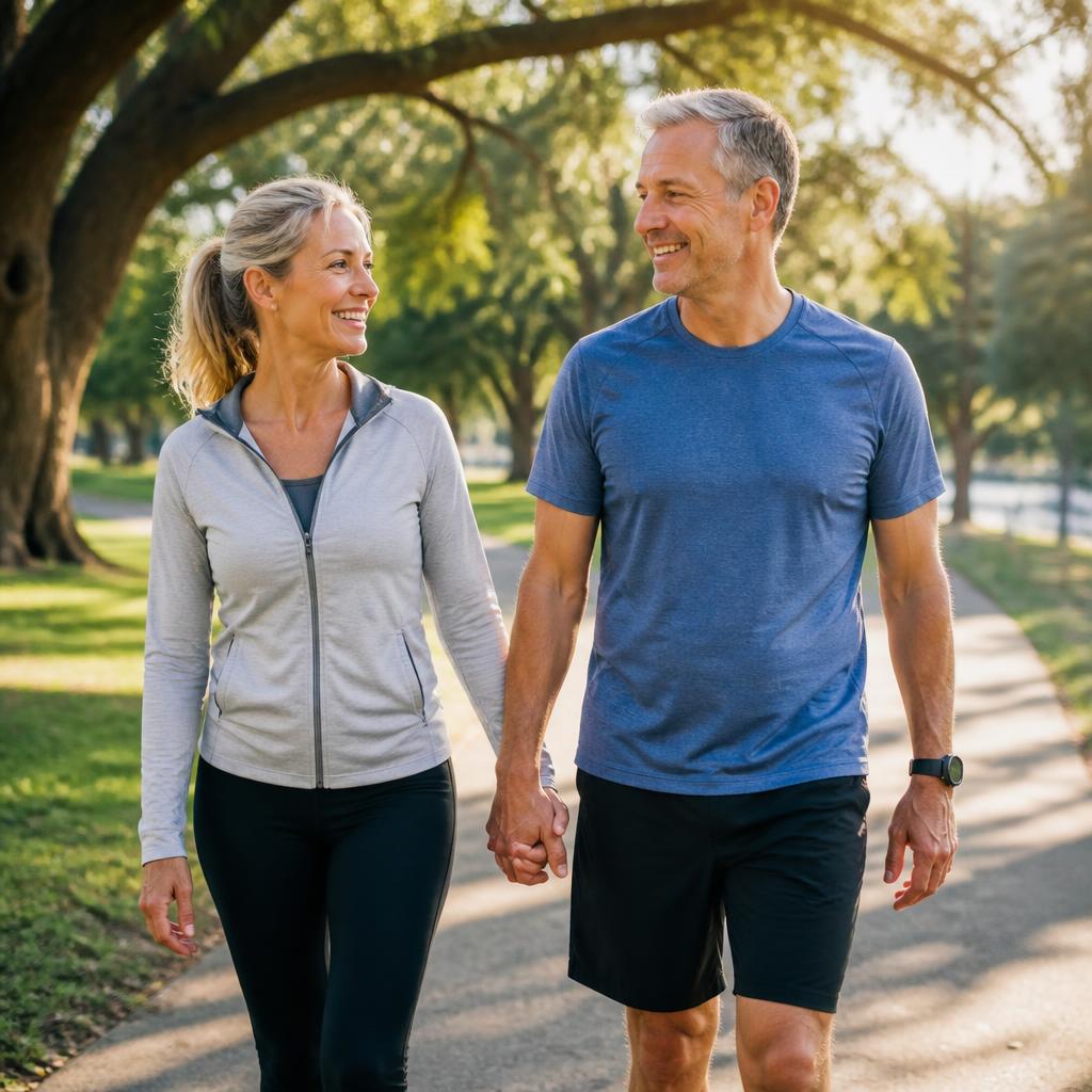 Active couple enjoying heart-healthy lifestyle